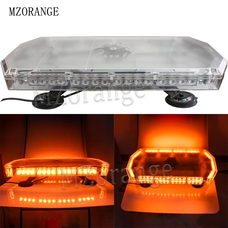

MZORANGE 12V/24V 56 LED Car Roof Strobe Emergency Light Rescue Vehicle Ambulance Police Yellow Flashing Warning Lamp Beacon