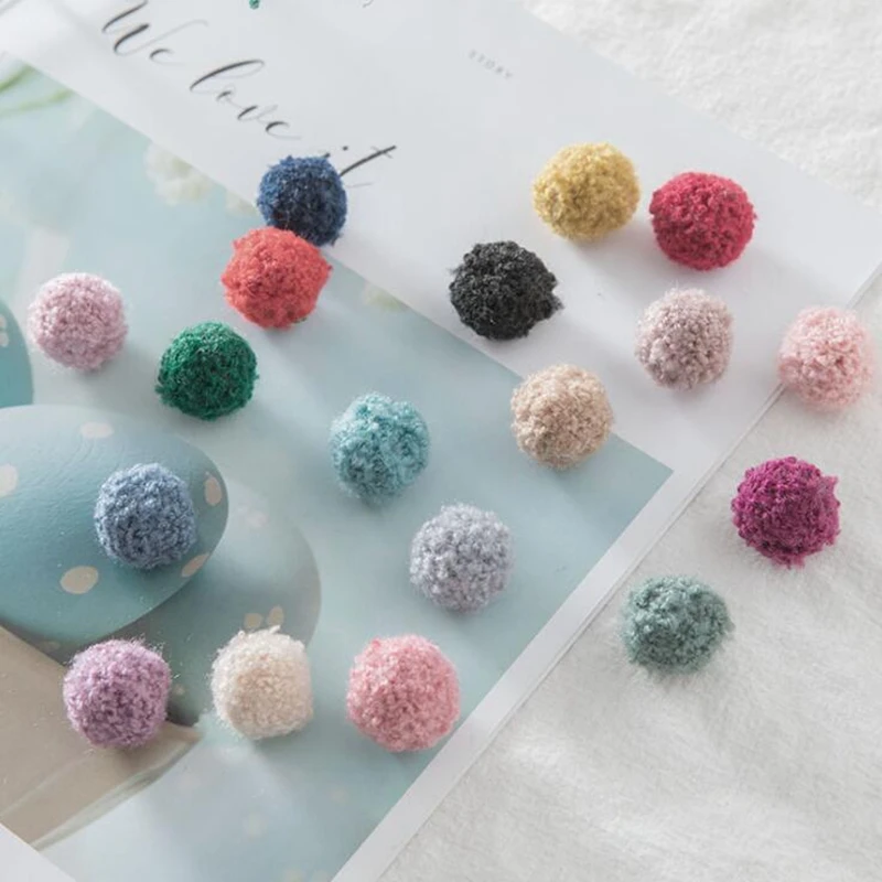 

18Colors Stock High Quality 15mm 20mm Pompom balls For Handmade Crafts Pom pom fluffy furball Wedding Party Home Decoration