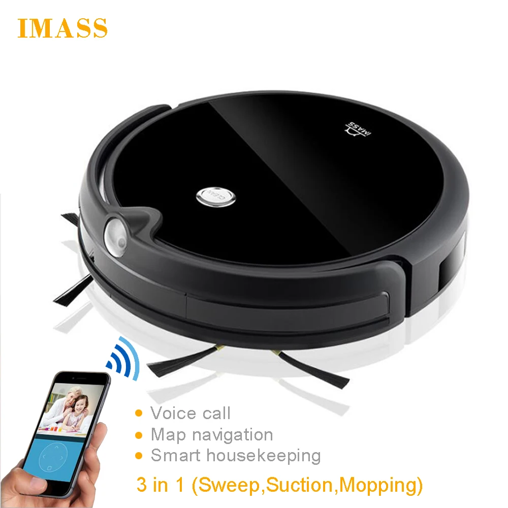 

IMASS A3S Robot Vacuum Cleaner With HD Camera App Remote Control Wet and Dry Mode,Self Learning Cleaning Robot 800ML Dust Box