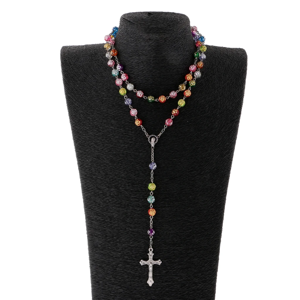 Женское и мужское ожерелье с подвеской в виде цветка розы 6 мм|necklace cross pendant|necklaces