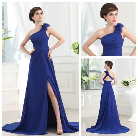 Backless Free Shipping Real Picture 2013 One Shoulder Evening Long Dress By Designer | Свадьбы и торжества
