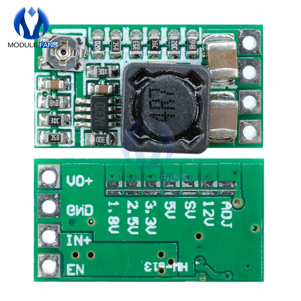 5 шт. понижающий модуль питания мини DC-DC 12-24 В до 5 В 3 А понижающий преобразователь напряжения Регулируемый 1,8 в 2,5 в 3,3 В 5 в 9 в 12 В