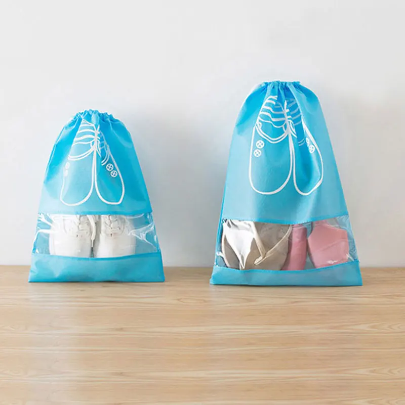 Non Woven Fabric Shoe Storage Bag Portable Travel Storage Bags For Shoe