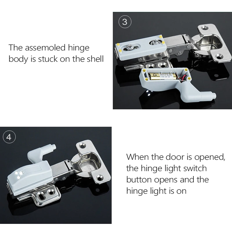 Anpro светодиодный Сенсор светильник под шкаф светильник внутренний шарнирная лампа шкаф светильник с Батарея для шкафа Кухня двери светильник
