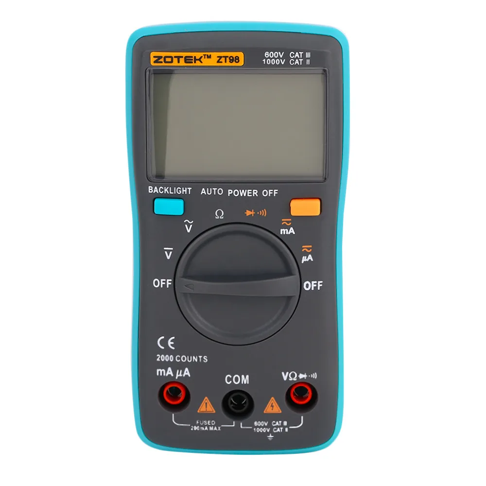 ZOTEK ZT98 Universal Automatic Electric LCD Digital Display Multimeter