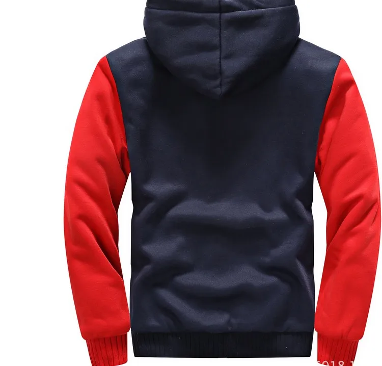 2017 hoodie sweater without pattern leisure jacket zipper Men's Hoodie