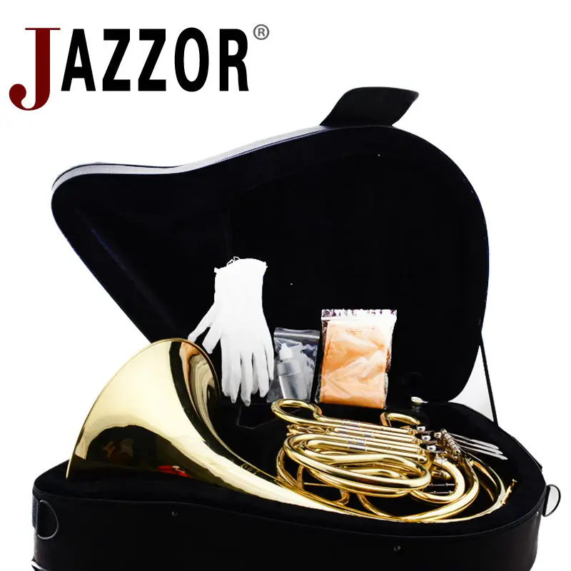 Новый профессиональный French Horn JAZZOR JZFH 210 4 клавишный латунный рожковый Однорядный
