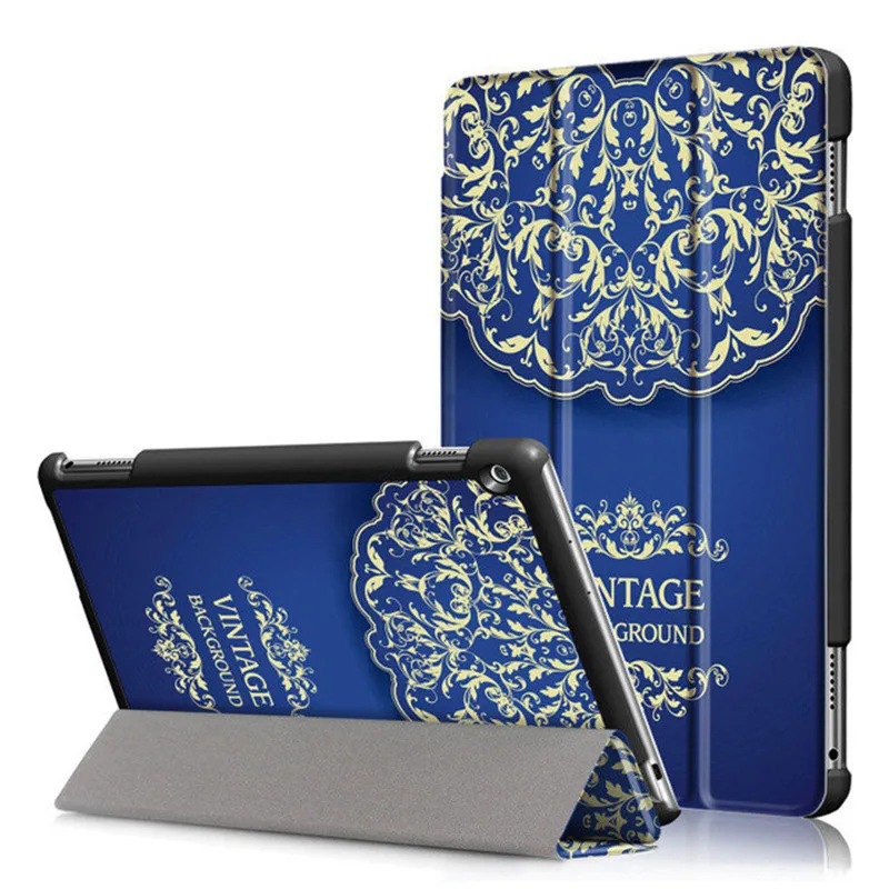 Чехол-подставка из искусственной кожи с рисунком для huawei MediaPad M3 Lite 10 BAH-W09 BAH-AL00 10,1 дюймов, защитный чехол для планшета+ пленка для экрана+ ручка