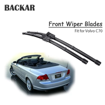 

BACKAR 2pcs Auto Car Front Windshield Rubber Wiper Blades For Volvo C70 2013 2012 2011 2010-2006 Accessories