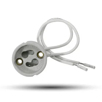 

Free Shipping 100pcs/lot GU10 Base Socket Lamp Holder Ceramic Wire Connector GU10 Pottery and Porcelain Lamp Bases
