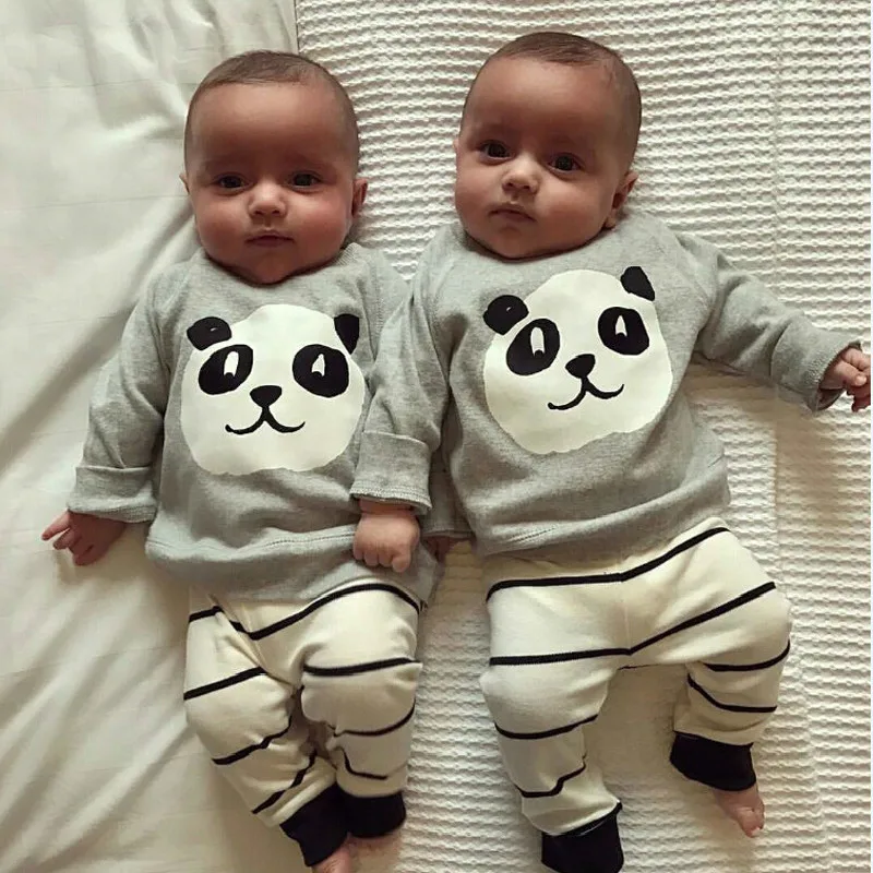 

2019 age 0-2 year Baby boy clothes panda bebes boys clothes set,little Baby Infantil baby clothing infant Boys gentle kid set