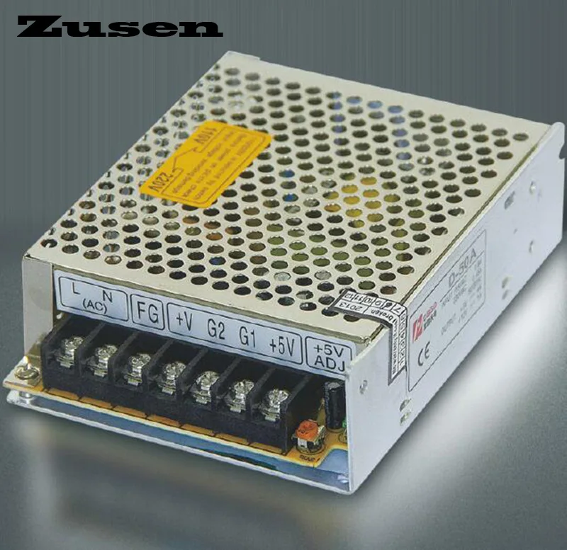 Zusen D50W-B двойной переключатель питания выход 50 Вт 110 В/В переменного тока до 5 ~ 24 В