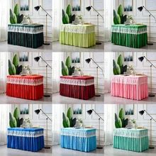 Новое прибытие Полиэстер Прямоугольник отельный Настольный юбка с стол, скатерть ткань для коктейлей arty Конференц-приема