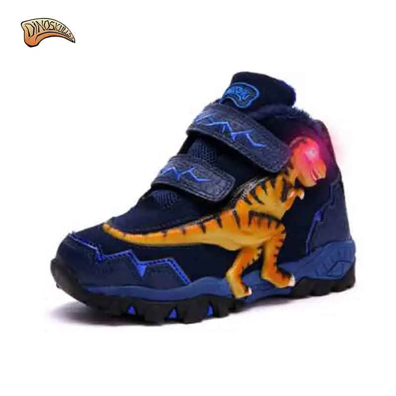 Dinoskulls Dinosaur Shoes boy Boots winter 2018 new children Genuine
