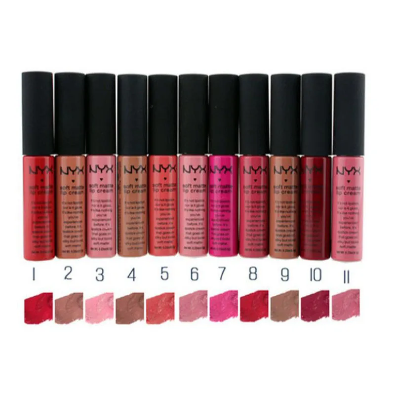 12 Colors Lips Makeup Waterproof Matte Liquid Lipstick Long Lasting Lip Gloss nyxs Cosmetics