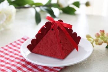 

30PCS Creative Chinese red candy box candy bag box return gift box with gift box free shipping