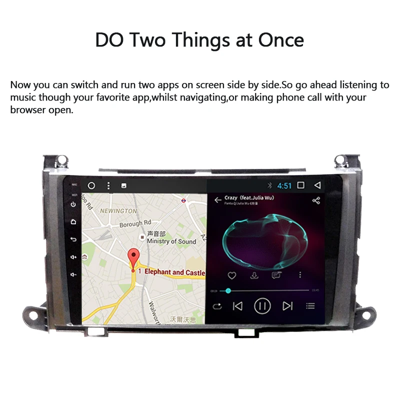 PX5 Android 8 0 Qcta Core Автомобильный мультимедийный DVD плеер для Toyota Sienna 2010 2014 4G RAM 32G ROM Wifi