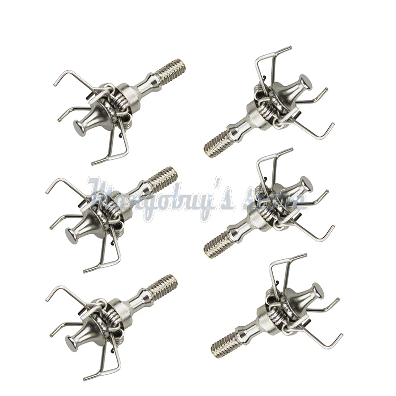 

6PCS New Archery 100 Grain Broadheads Hunting Small Animal Game Judo Arrow Point Protruding Head Slingshot Bow Crossbow Hunting