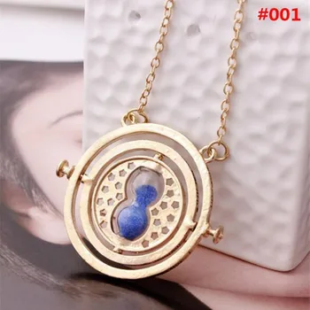 

2019 Hot Selling time turner necklace hourglass Necklace Hermione Granger Rotating Spins for women girl gift wholesale fashion