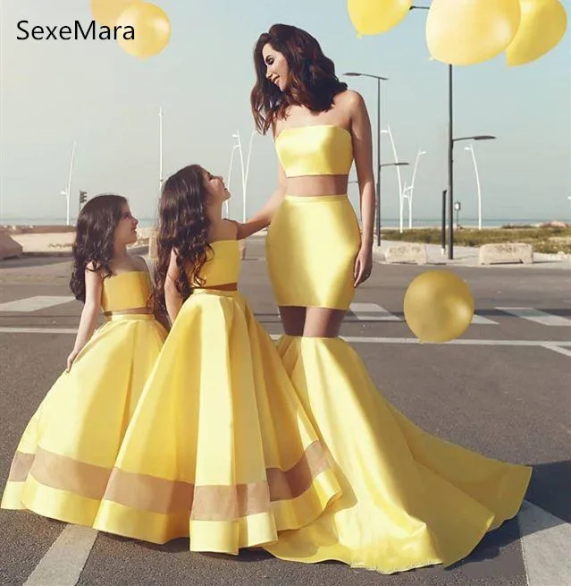 yellow satin ball gown