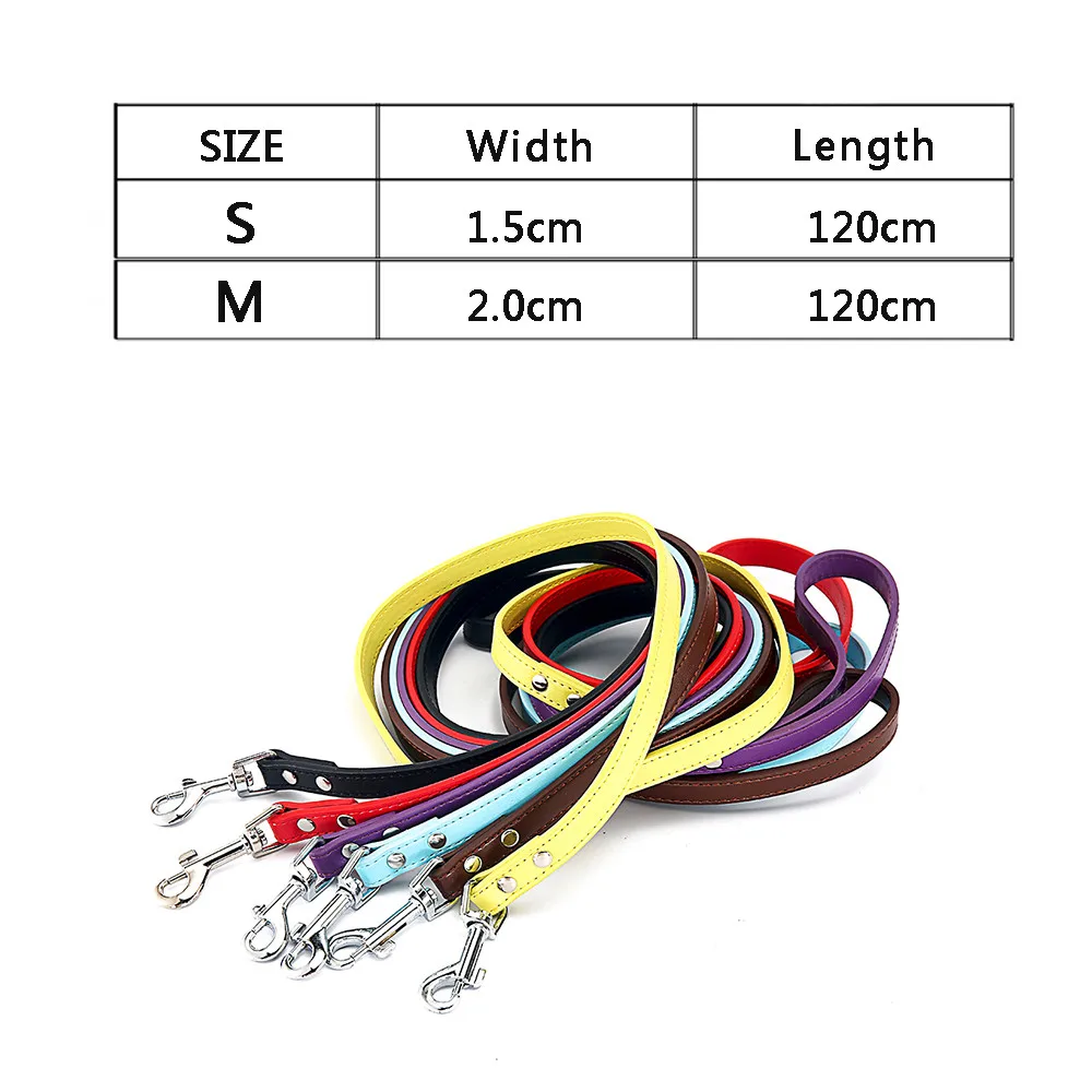 Solid Dog Leashes For Puppy Dogs Cats Training Walking Leashes (11)