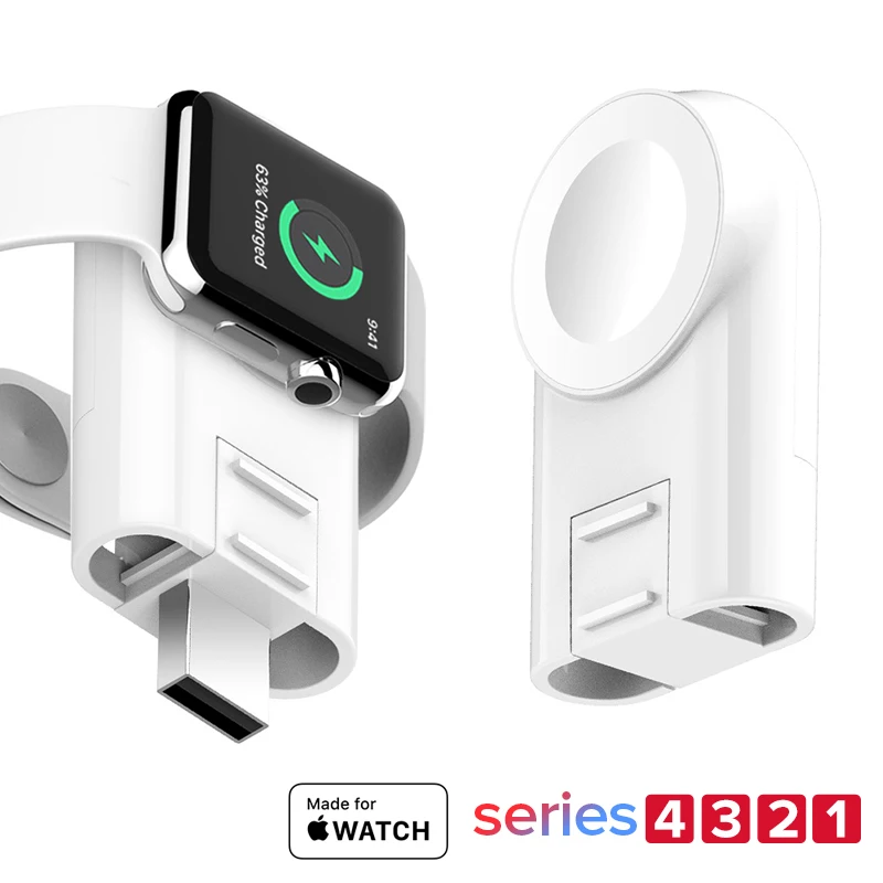 Портативная Магнитная Беспроводная зарядная док-станция для Apple Watch Series 4 3 2 1 38 мм 40 мм 42 мм 44 мм i-Watch Быстрая зарядка USB зарядное устройство