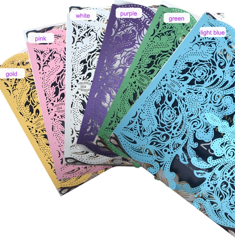50 шт. выдалбливают Элегантные, с короной место сиденье автомобиля Свадебное приглашение из бумаги карты для вечерние Украшение стола брак свадебной