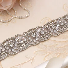 MissRDress элегантный свадебный пояс со стразами серебряный Хрустальный пояс невесты бриллиантовый свадебный пояс для женщин вечерние платья JK822