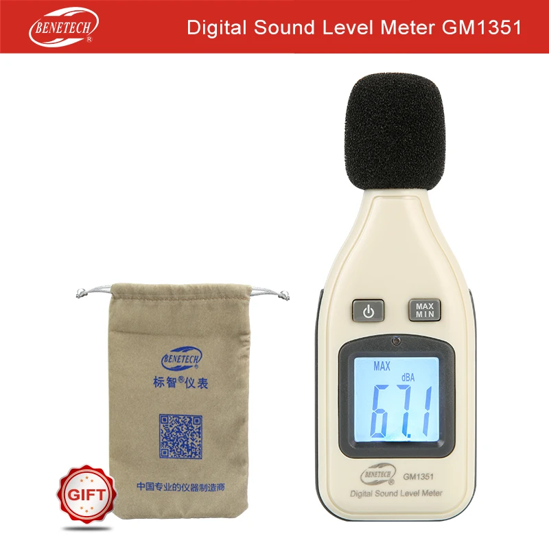 

Digital sound level meter noise db meter measuring GM1351 BENETECH