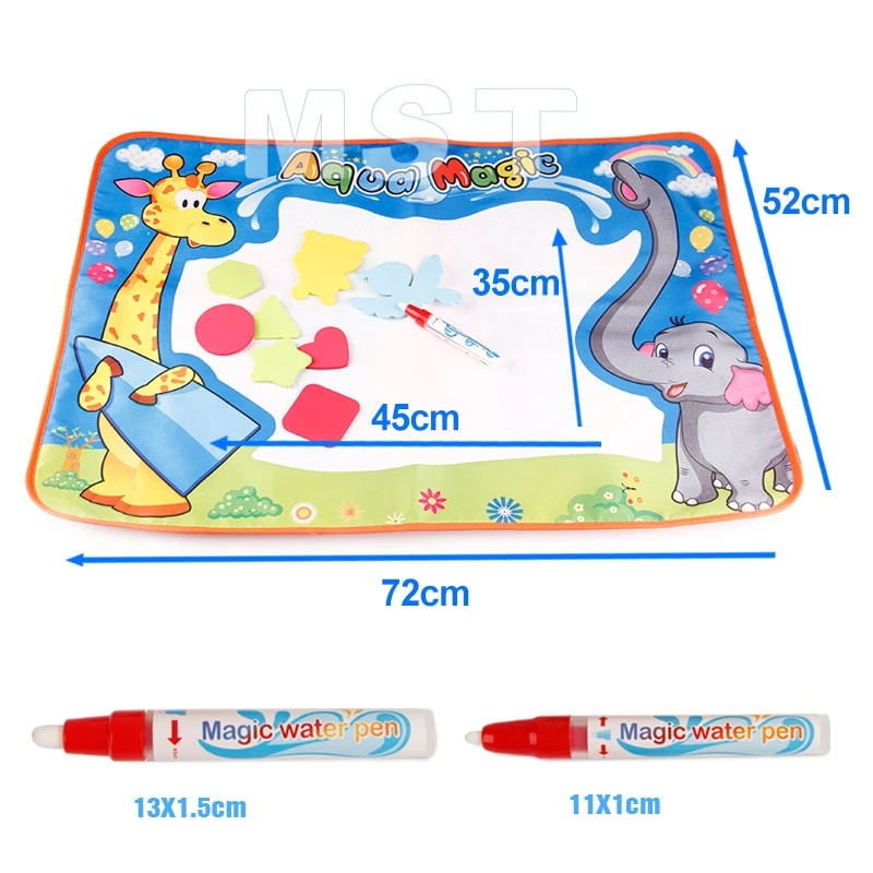 72*52 см детский водный коврик для рисования наборы волшебных раскрасок мультяшная водная ручка игра-раскраска для раннего развития игрушки для детей