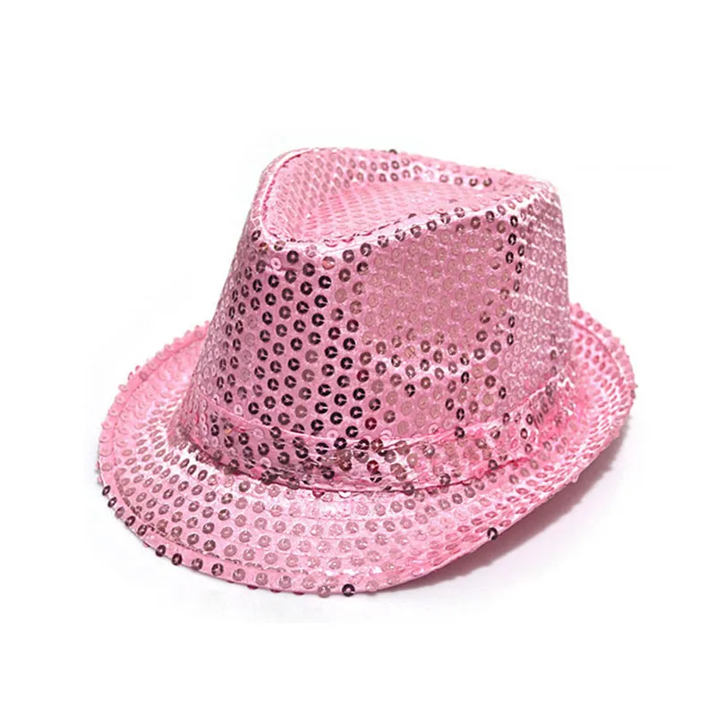 Лидер продаж, новая детская Панама с пайетками, модная летняя кепка - Цвет: pink