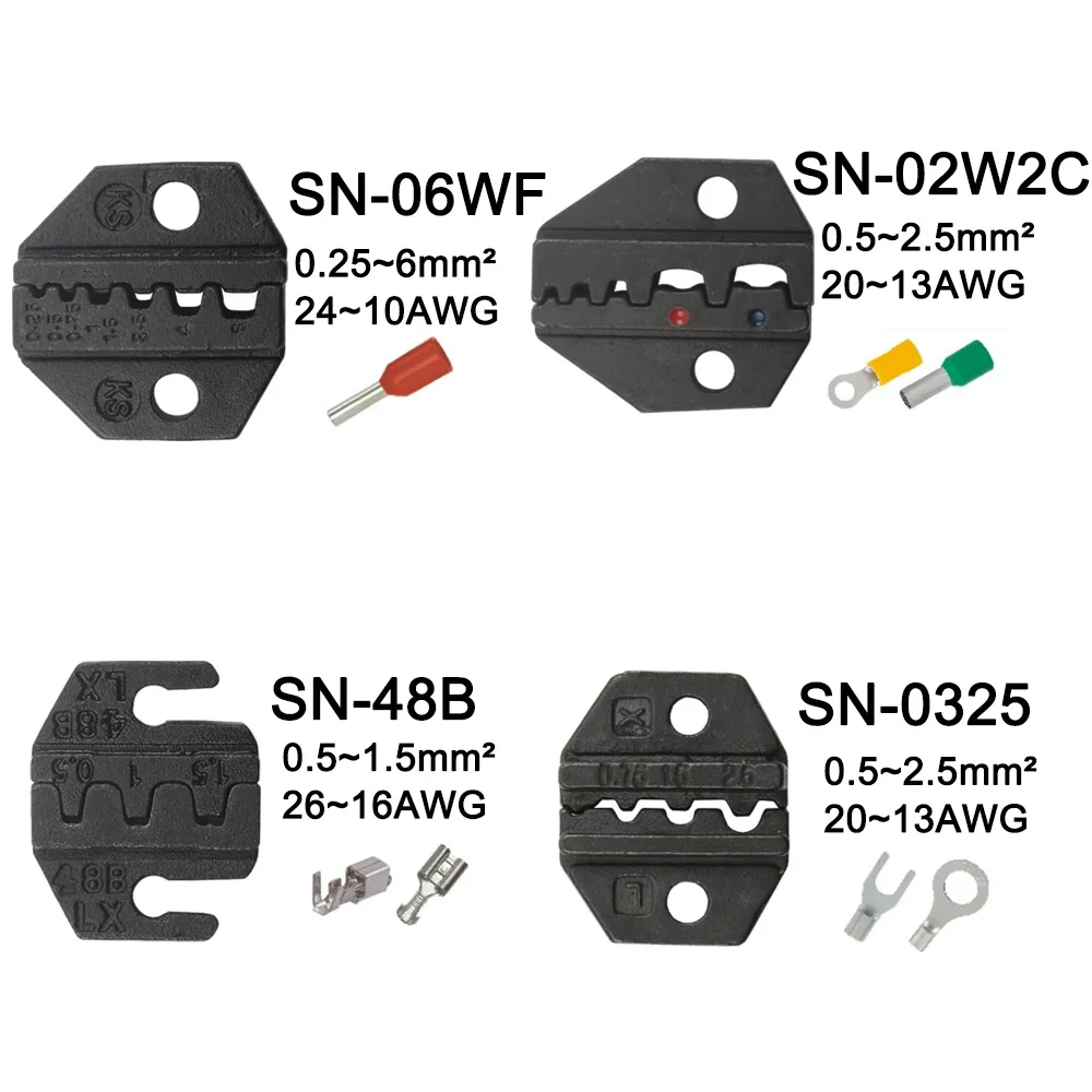 Обжимные плоскогубцы челюсти SN-48B SN-02C SN-06WF SN-11011 SN-02W2C SN-0325 SN-0725 SN-16WF высокая твердость челюсти костюм наборы инструментов