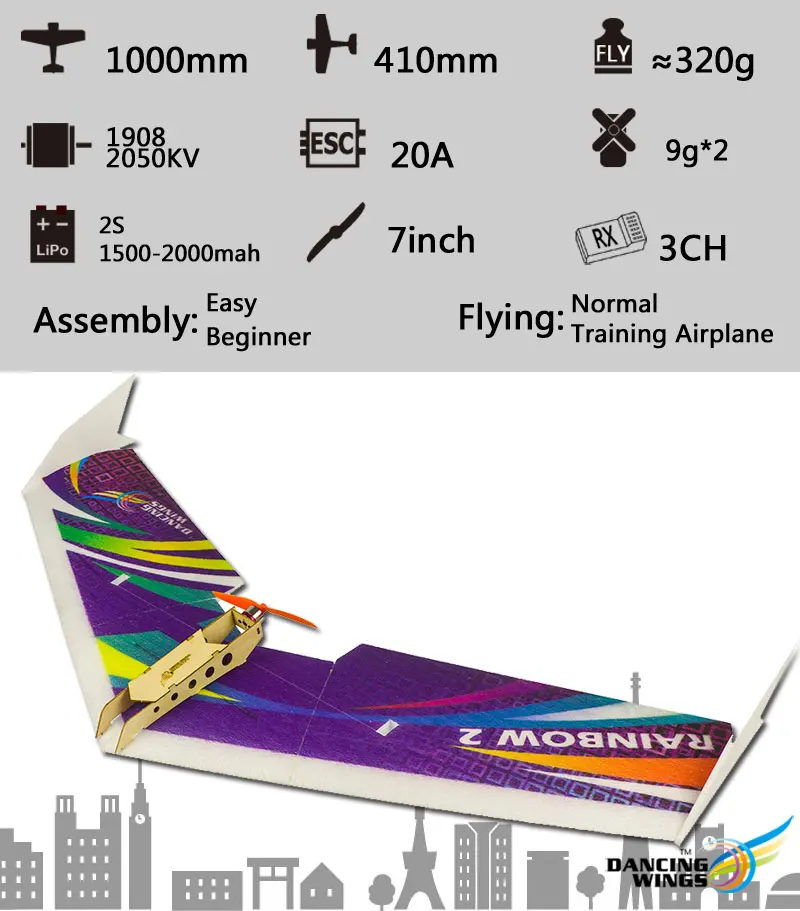 EPP модель самолета Радуга летающее крыло 1000 мм размах крыльев ZAGI RC Самолет EPP самолет SPANSWING Delta крыло rc самолет