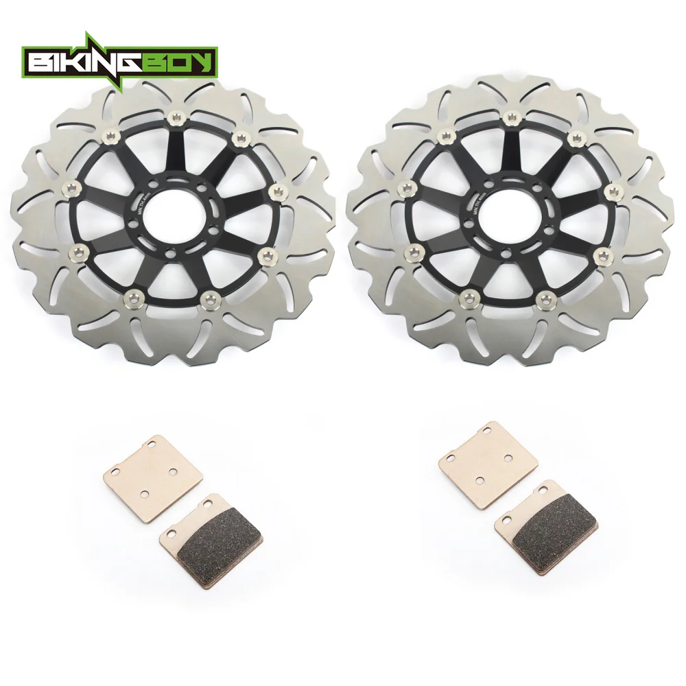 BIKINGBOY 310mm Street Bike Front Brake Discs Disks Rotors Pads Wave Set For Suzuki GSX-R 1100 GSXR 1986 1987 1988 86-88 | Автомобили и