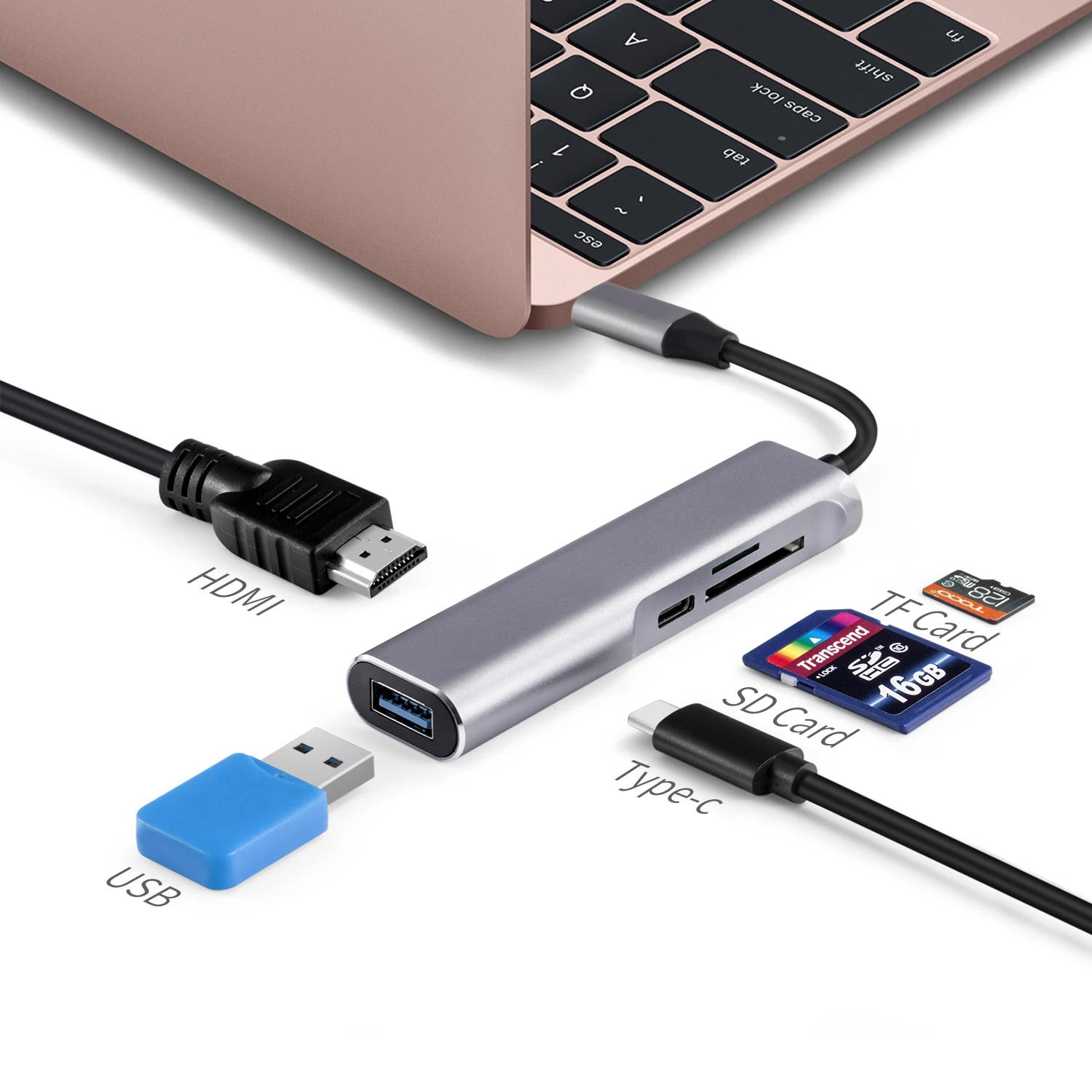  HUB DE USB-C USB tipo C a HDMI 4K lector de tarjetas SD USB 30 TF adaptador de modo 3 Dex para MacB