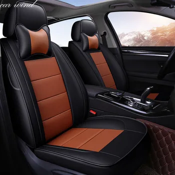 

Car Wind Auto automobiles Cowhide leather car seat cover For Ford Fushion Focus Fiesta Edge Explore Kuga car accessories