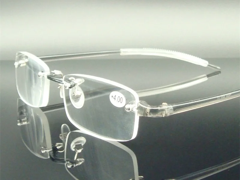 SWOKENCE SPH+ 1,0 1,5 2,0 2,5 3,0 3,5 4,0 высокое качество очки для чтения без оправы Для женщин Для мужчин против усталости глаз, пресбиопические очки G387 - Цвет оправы: Color 5  Grey