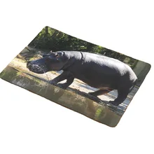 CAMMITEVER милый коврик в форме животного Hippopotamus коврики декоративные ковры для спальни кухни гостиной коврик для спальни искусственный