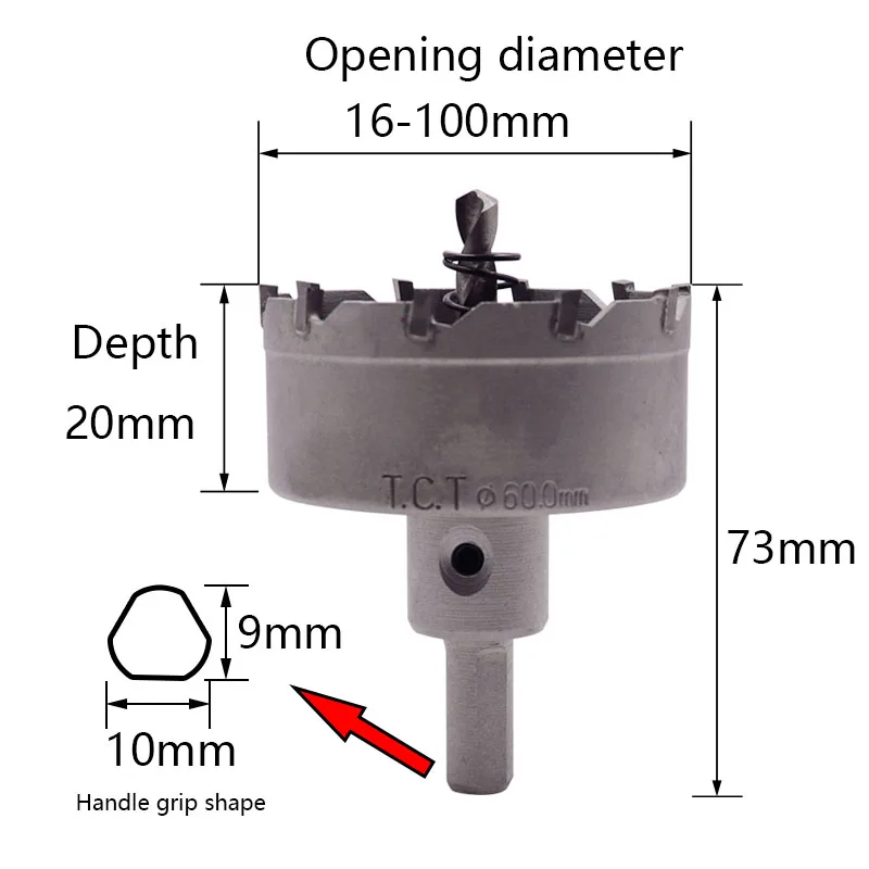 TCT твердосплавный материал HSS сверла отверстие пилы Набор для нержавеющей стали чугунные панели металлический сплав режущие инструменты 16-120 мм