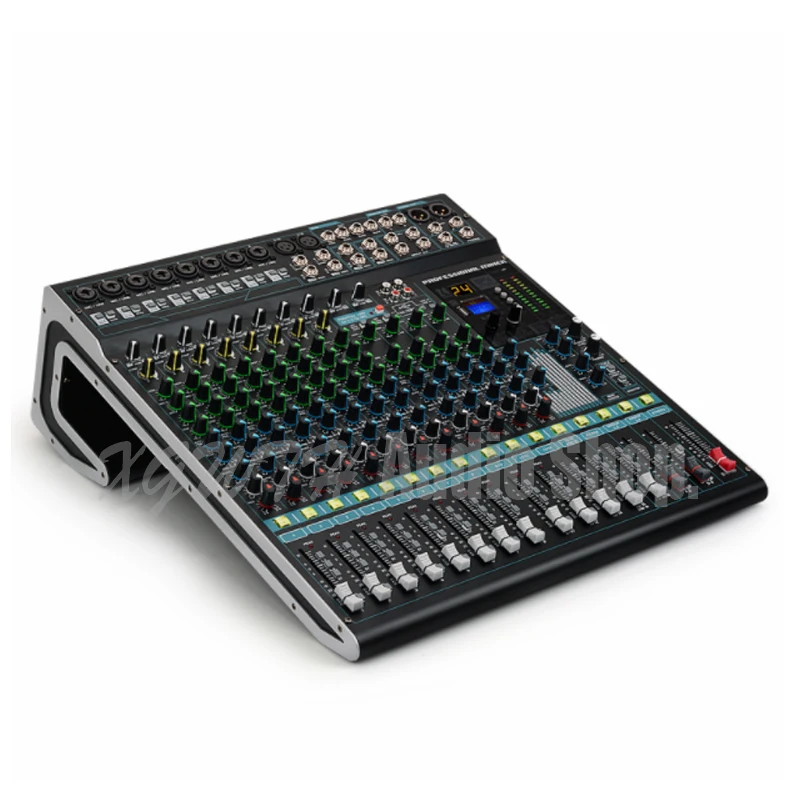 

16-channel Professional Mixer with USB Bluetooth Stage Performance KTV Conference Reverb Effect