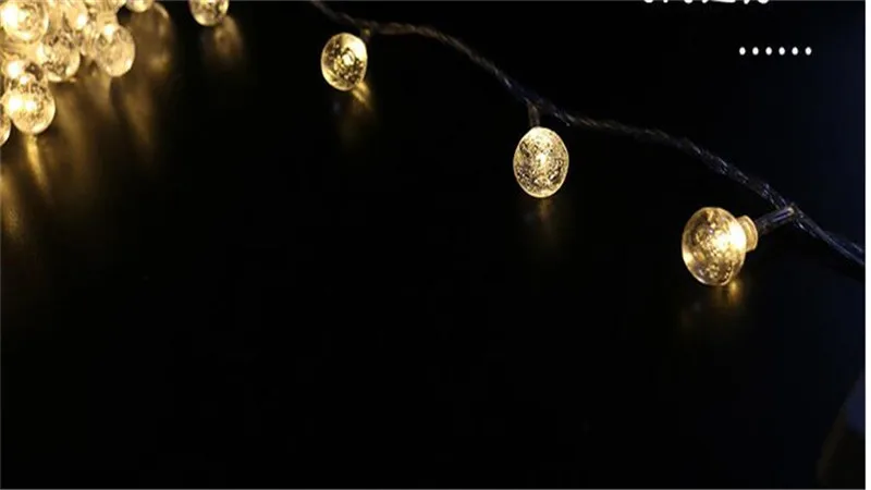 10 м 394 дюйма 50led Бурлящий шарик светодиодные строки свет наружной отделки гирлянды праздник для рождественской вечеринки декоративные огни