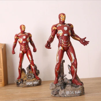 

cartoon movie super hero iron man vivid resin big action Figures figurine crafts home desk decoration table decor for kids gift