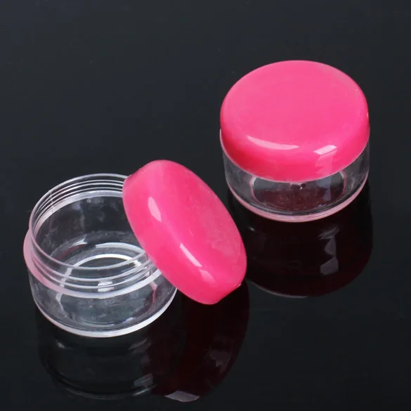 10 шт. прозрачная маленькая круглая бутылка для крема 5 г банки горшок контейнер пустой косметический пластиковый контейнер для образцов на хранение для принадлежностей для дизайна ногтей