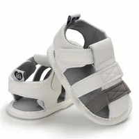 0-18Months Newborn Baby Boy Shoes Spring Autumn Gray White Patchwork Baby Boy Soft Sole Shoes Infant Baby Sandals Dropshipping 2