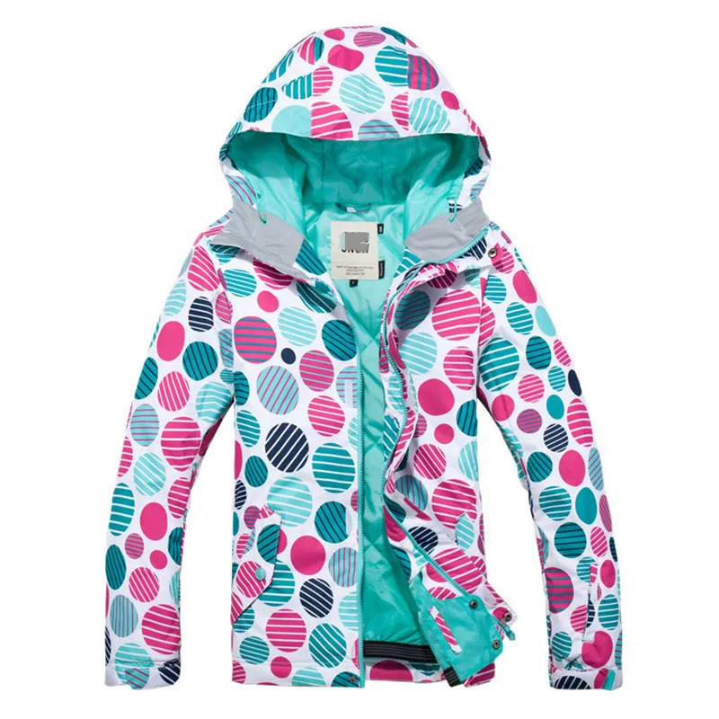 

Winter Snow Jackets womens white with geometric figure waterproof snowboarding jacket ladies colorful ski jacket snow parka