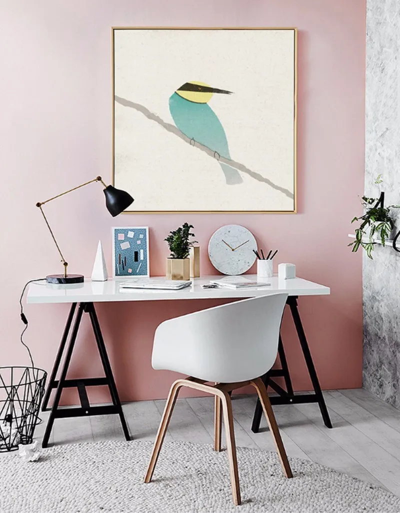 Cute Birds Robin Bee-eater Canvas Painting Posters and Prints Nordic Pop Wall Art Pictures for Living Room Home Decor
