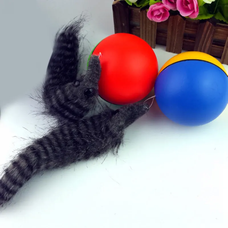 1 шт. забавная собака щенок кошка моторизованный вращающийся шар с Weasel похоже на
