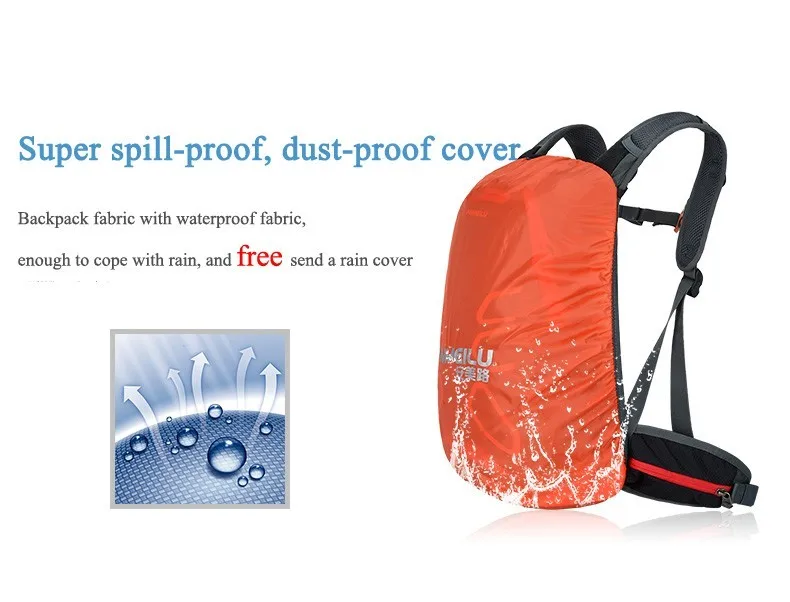 Bolsa da Motocicleta Capacete à Prova Água com Capa de Chuva Anmeilu Ciclismo Respirável Mochila Bolsa Dwaterproof 14 Sistemas de transporte