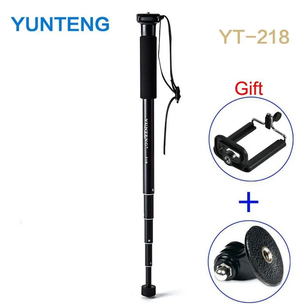 

Yunteng YT-218 Extendable 5 Section Aluminium Monopod Unipod for Canon Nikon Pentax Sony A7 A7R A7S DSLR DV/GoPro hero 5 4 3+ 3