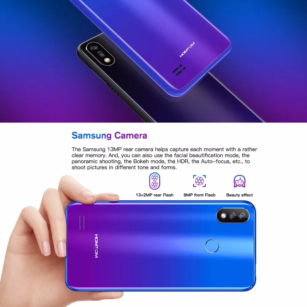 Doogee HOMTOM C8 мобильный телефон 5 &quot18:9 полный дисплей Android 8 1 MT6739 четырехъядерный 2 ГБ +